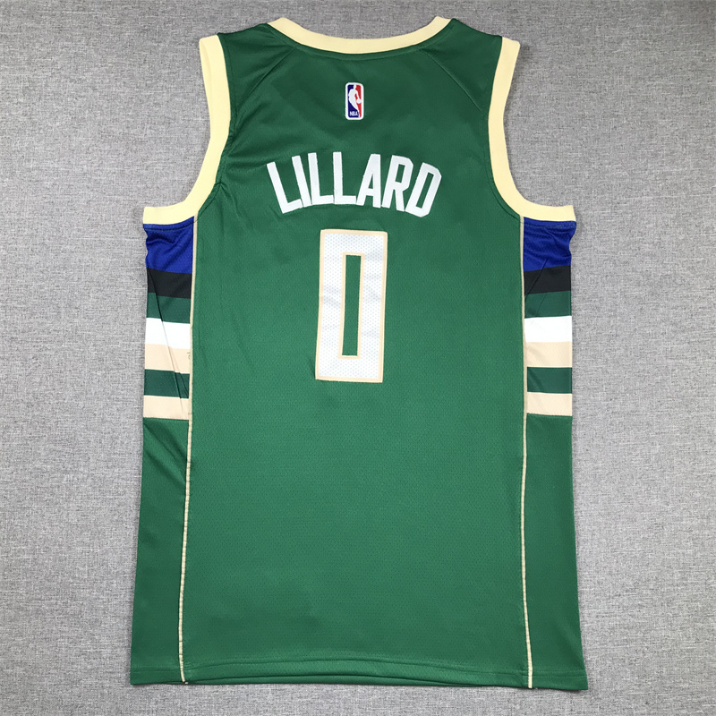 Men Milwaukee Bucks #0 Lillard Green Nike 2025 NBA Jersey